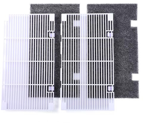 For Dometic 3104928.019 Polar White RV A/C Ducted Air Grille | 2-Pack Replacement Vent Covers for Duo-Therm RV Air Conditioners | Includes 2 Washable Filters | 14.1 x 7.7