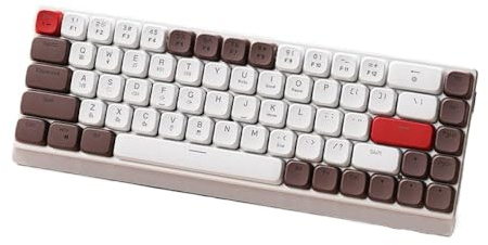 DIWUCXCA MK68 Clavier mécanique sans Fil Ultra Compact Profil Bas 60% Keyboard de Bureau Tri Tri USB C Portable Silent(Red Switch)