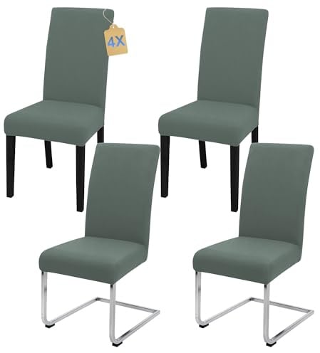 SUKAIKEQA Stuhlhussen 4 Stück Stretch Stuhlbezug für Esszimmerstühle