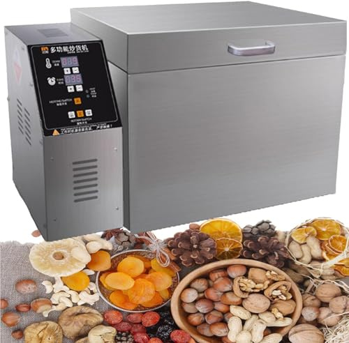 DDZJTPP 1800W/2400W Kaffeeröster,elektrische Röstmaschine aus Edelstahl für Nüsse,Heizröstmaschine mit Timer/steuerbarem Thermostat,gleichmäßige Erwärmung,gebratene Vollkornprodukte,5000g