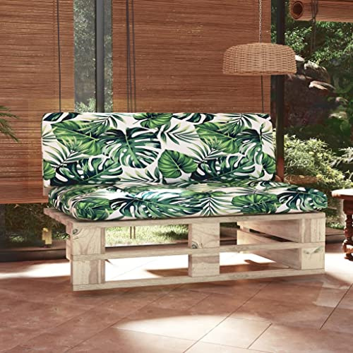 YuuSsea Paletten-Mittelsofa für Garten & Terrasse, imprägniertes Kiefernholz, Modulares Outdoor-Möbelstück mit Kissen, langlebiges Lounge-Set