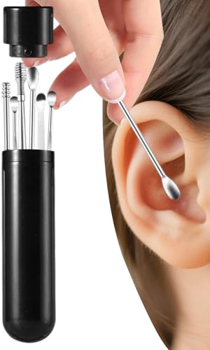 Kit de retrait de cérumen portable et - Spatule d'oreille pour enlever le cérumen - Pour femmes, filles, adolescents, maison, école, voyages