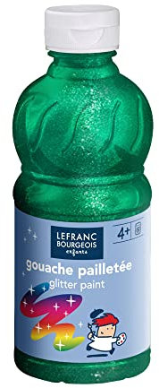 Lefranc Bourgeois - Gouache pailletée pour enfants - Bouteille 250ml - Vert d'eau