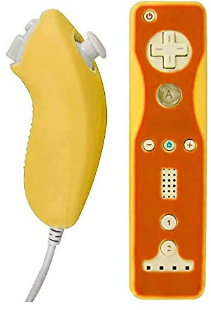 OSTENT Weiche Siliziumabdeckung Hülle Hautbeutel für Nintendo Wii Remote Nunchuk Controller Farbe Orange