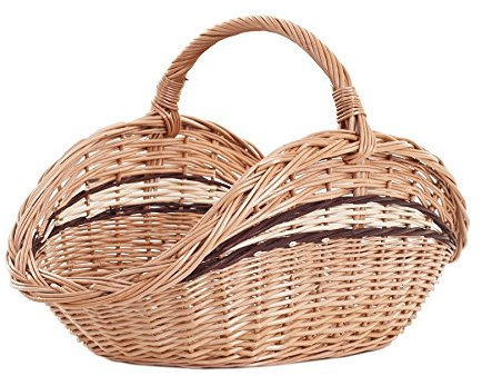 e-wicker24 Alles aus Weide Cesta Portalegna da Interno in Vimini Porta Legna da Interni Fatto a Mano Cesta in Vimini per Legno Cestino per tronchi Ceste per Legna da Interno