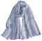 DAMILY Herren Schal Warm Winter Schals Gestreiftes Halstuch Leinen (Denimblau)