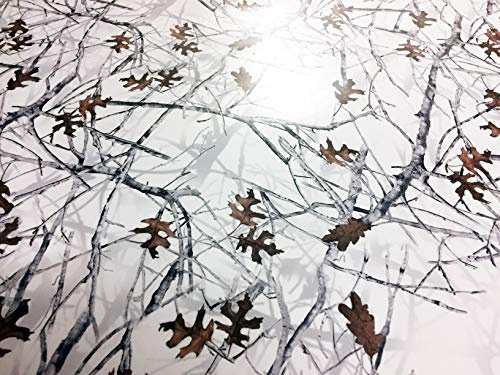 3D Realtree Camouflage Folie Matt Version 5,Car Wrapping Schneetarn, Winter, Tarnfolie, Weiß 1m x 1,52m