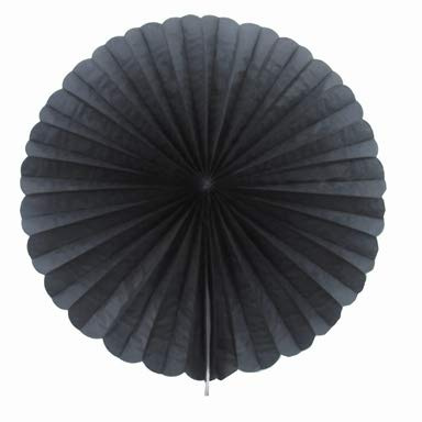 Creativery 1 Papierfächer 20cm (schwarz 030) / Deko Papier Fächer Rosetten Blumen Raumdeko Papierrosetten Hängedeko