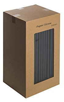 We Can Source It Ltd - Black Paper Straws (8/200mm) – Eco-Friendly, Biodegradable & Compostable – Durable Drinking Straws for Parties, Cocktails, Tumblers, Hot & Cold Drinks - Pack of 750