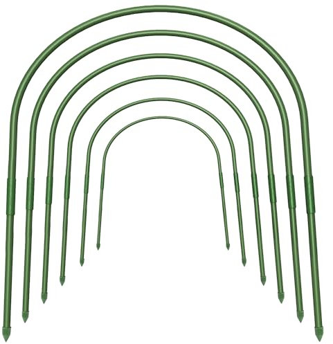 F.O.T Gewächshaus-Hoops, 6Pcs rostfrei Wachsen Tunnel Stahl mit Kunststoff Beschichtet Unterstützung Hoops Rahmen für Garten Stoff, Pflanze Unterstützung Garten Stakes (34.7 x 20.5)