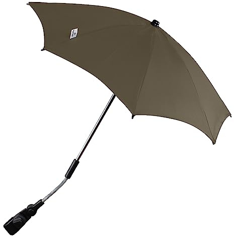 Bergsteiger Sonnenschirm für Kinderwagen und Buggy UV Sonnenschutz 50+ | Universal Schirm mit 60 cm Durchmesser flexiblem 360 Gelenk und gummiertem Adapter schützt effektiv vor UV Strahlen