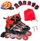 GUOCU Verstellbar Inliner für Kinder, Leucht Inline Skates Rollschuhe für Damen/Herren,Rot,M (8 Flash Wheels)