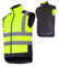 K&G Profi Arbeitsweste Lahti PRO L41313 NEON GELB Doppelseitige Warnweste Winterweste Herrenweste Bodywarmer Warmweste Herren Warm Weste (L)