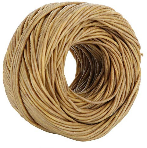 Nikou Natürlicher Bienenwachs Kerzendochte, 200ft Beschichtungsfaserdocht Hanffaser Bienenwachs Kerzendocht 2mm Thick Beeswax Candle Wick für die Kerzenherstellung, DIY Kerze, Öllampe(Dunkel)