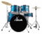 XDrum Semi 22 Standard Schlagzeug Satin Blue Sparkle - 22 BD, 12 TT, 13 TT, 16 FT, 14 SD - inkl. Schule - Blau