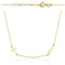 Goldene Damen Halskette 333 8k Gold Gelbgold Kette mit Anhänger Unendlichkeit Kreuz Gravur