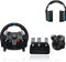 Logitech G29 Driving Force Gaming Rennlenkrad, Zweimotoriges Force Feedback - Schwarz + Logitech G Driving Force Schalthebel - Schwarz + Logitech G935 kabelloses Gaming-Headset - Schwarz