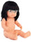 Babypuppe asiatisches Mädchen 38cm, mit Brille, ohne Unterwäsche