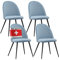 ALBATROS Esszimmerstühle mit Samt-Bezug 4er Set Capo, Blau - Stilvolles Vintage Design, Samt-Bezug, SGS geprüfter Polsterstuhl - Moderner Küchenstuhl, Stuhl Esszimmer oder Esstisch Stuhl