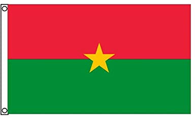 Stormflag Burkina faso Flagges (90cmx150cm) Polyester Pongee 90g mit Ösen mit Doppelnadel genäht.