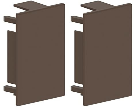 Habengut | Endkappen für die Montage des Kabelkanals 40x60 mm, Braun