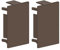 Habengut | Endkappen für die Montage des Kabelkanals 40x60 mm, Braun