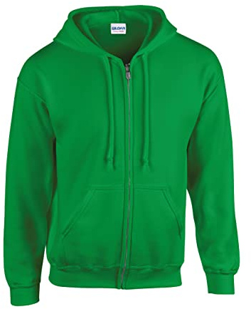 Gildan Heavy Blendâ Full Zip Hooded Sweatshirt Unisex Erwachsene, Irisches Grün, L
