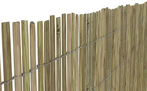 Arella In Canna Cannette In Bamboo Spaccato Bambù Naturale Da 10/15 Mm Arelle Canniccio Decorativo Recinzione Giardino Ringhiera Balcone Terrazza Piscina Stuoia Ombreggiante (1 x 3 M)