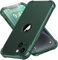ORETECH for iPhone 14 Case 6.1 inch, with [2 Pack Screen Protector] [Camera Lens Guard] [15FT Military Grade Drop Test] 360° Shockproof Slim Fit Design Rubber Bumper Phone Cover - Green