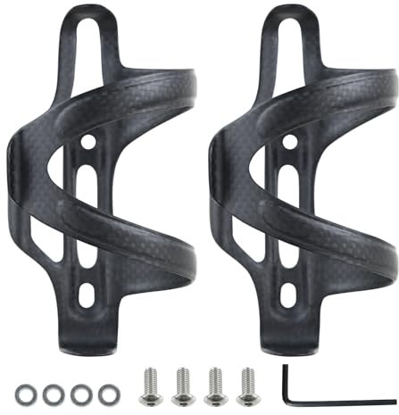 ROADNADO Porte-bouteille en fibre de carbone ultraléger pour vélo avec ouverture à gauche/droite - Porte-gobelet pour VTT, vélo de route, VTT (1 pièce/2 pièces)