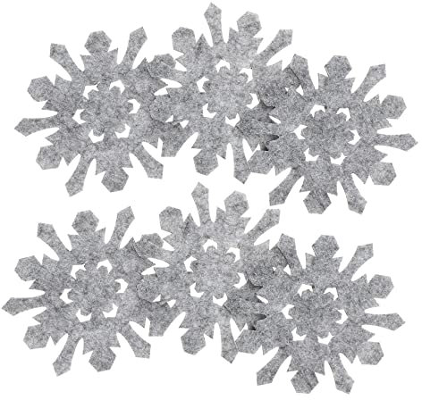 SHOWERORO Schneeflocke Filz Untersetzer Weihnachten Trinken Untersetzer Set Weihnachten Schneeflocken Dekorationen Cup Pad
