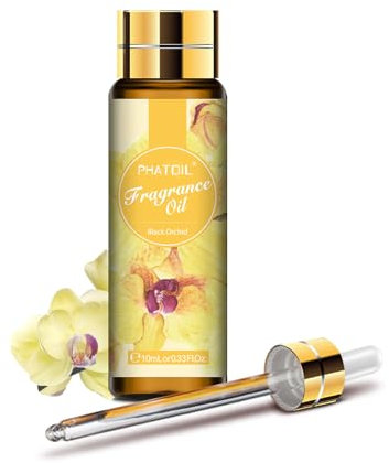 PHATOIL - Black Orchid Fragrance Oil for Diffuser for Home, Aromatherapy, Soap Making, Candle Making, Burner Oil - 10ml