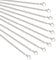 NBEADS 10 Pcs 75cm Necklace Chains, 2.5mm 304 Stainless Steel Link Cable Chain Necklaces Snake Chains with Lobster Clasps for Jewelry Making, Stainless Steel Color
