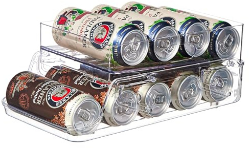 Fridge Organiser Cans 500 ml, Can Dispenser Automatic Drink Shelf for the Fridge Kitchen Organiser Storage Fridge Drawer Box Storage for Bottles Soda Beer Drinks