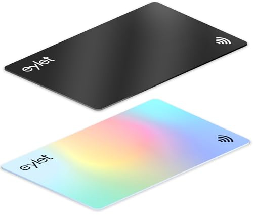 EYLET 2 Digitale Visitenkarten-Packung – NFC-fähige Digitale Visitenkarten schwarz und Prisma