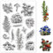 GLOBLELAND Farne Pilze Transparente Stempel Für DIY Scrapbooking Pilzpflanzen Silikon Stempelsiegel Transparente Stempel Für Karten Fotoalbum Tagebuch Heimdekoration 6.3x4.33 Zoll