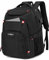 VANKEV Travel Backpack Rucksack, Extra Large Laptop Backpack 50L for Women Men，School College Business Work Bookbag Anti Theft TSA Approved 17 Inch Laptop Bag with USB Charging Port(Black)