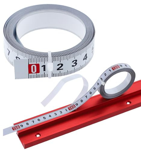 Pasdrucn Self Adhesive Tape Measure, 5m Sticky Measuring Ruler, Self Adhesive Metric Scale Ruler, MetricTape Measure with Sticker on Back for Sewing Measuring Woodworking
