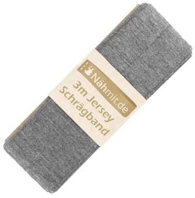Nähmit - Jersey Schrägband - elastisches vorgefalztes Einfassband 3 Meter x 20mm
