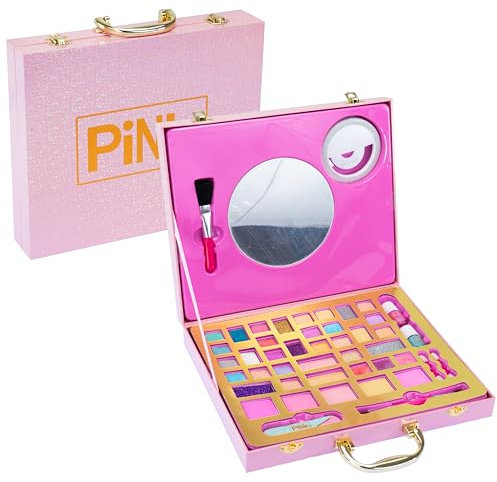 PINKIT Selfie Ring Suitcase, 1 Valigetta Set Trucchi con Specchio e Anello Luminoso per Selfie