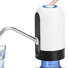Dispensador de Agua Eléctrico Portátil Recargable por USB, Tubo de Acero Inoxidable 304, Tubo de Silicona Estándar para Bebés, Capacidad de 1,5 L a 18,9 L, Luz LED, Blanco