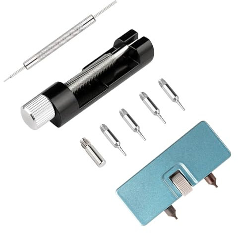 Watch Battery Replacement Kit，Watch strap removal tool，Hands removal kit with 5 additional pins and spring rod for bracelet removal, strap removal, hand removal and watch bracelet sizing repair kit.
