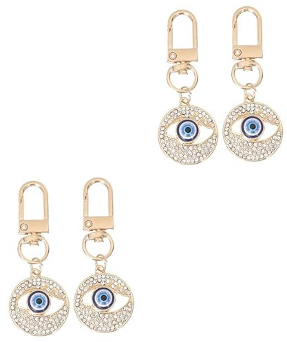 VALICLUD 4stücke Teufelsaugen Schlüsselanhänger Blaues Auge Handgefertigte Für Taschen Und Schlüssel Stilvolles Zubehör Für Täglichen Gebrauch