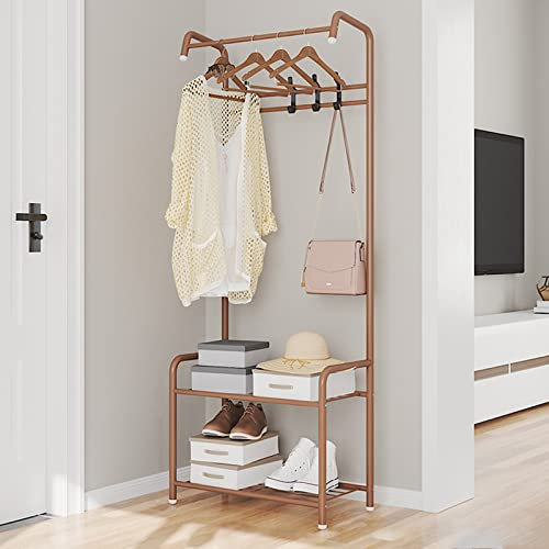 GAOUSD Meuble Porte Manteau Porte Vetement Sur Pieds Portemanteaux Pour Entrée Avec 4 Crochets,Convient Pour Couloir, Entrée, Chambre, Salle De Bains(57 * 30 * 165cm)