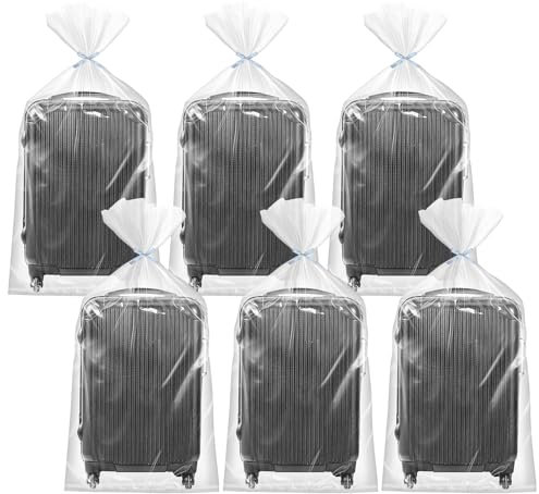 Extra Large Clear Plastic Storage Bags, 6 pcs 100 * 152CM Flat Large Plastic Bags for Luggage, Suitcase, Furniture, Quilts, Plush Toys, Office Chairs