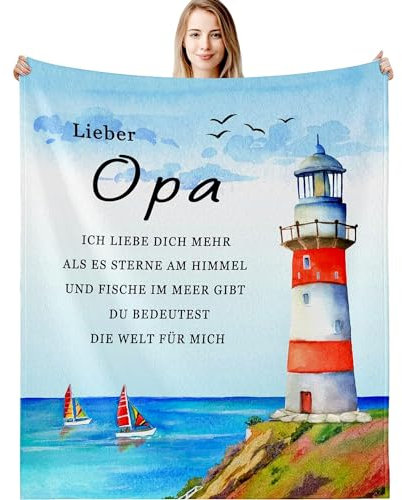 Kuscheldecke Personalisiert Decke an Meine Oma, Geburtstagsgeschenk für Oma, Decke Flanell Sofadecke Mikrofaser Wohndecke Warme Couch Decken Oma Geschenk,Zum Opa 4,150x220cm