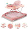 BRONEA® 5-in-1 Babywalker Gehfrei | Lauflernhilfe mit Schaukelfunktion, Musik & Licht | Laufhilfe für Baby ab 6 Monate | Höhenverstellbar | Klappbar | Rosa