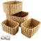 Zosenyer Panier Rangement, Ensemble de 4 Pièces Panier de Rangement Empilable Storage Baskets pour Jouets Bébé, Cosmétique, Idéal pour une Utilisation Comme de Salle de Bain, Cuisine