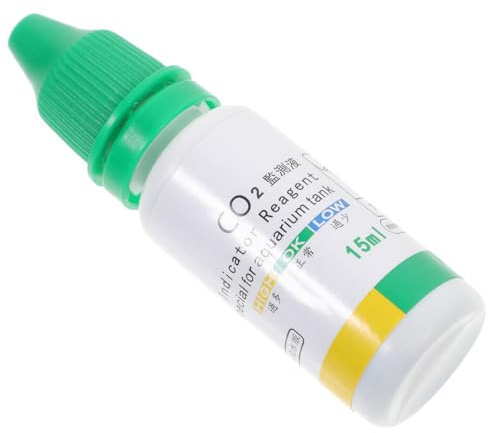 HYTROVE Solution Test Co2 Aquarium 15ml Indicateur Précis Qualité Eau Liquide Détecteur Co2 pour Aquarium Planté Maintien Milieu Sain Usage Aquariophiles Poissons