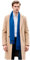 LA FERANI Herren Kaschmir Schal dünn Herbst Winter 185x65 geschmeidig Kaschmirschal royal blau stilvoll elegant Stil Wollschal Wolle Uni Farbe Herrenschal (Hell Blau)